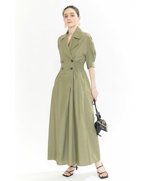 テーラーカラーフレアロンパース