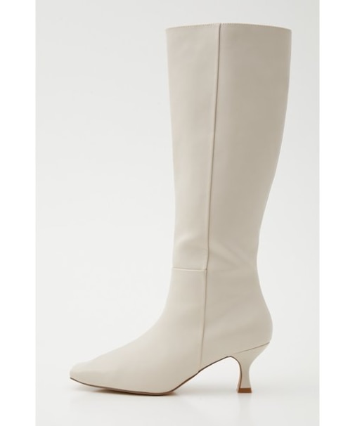 スクエアトゥスリムロングブーツ