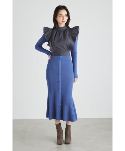 バックオープンレイヤードKnit OP