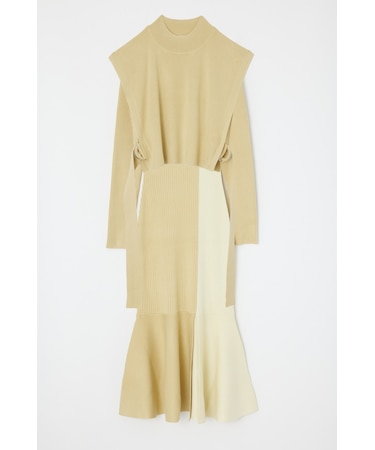 バイカラークロップドベストSET OP