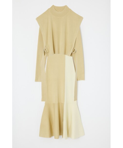 バイカラークロップドベストSET OP