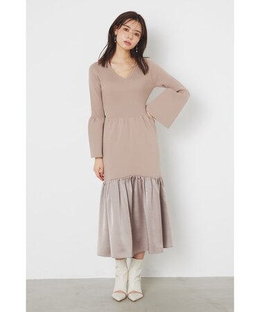 サテンコンビKnitマーメイドOP