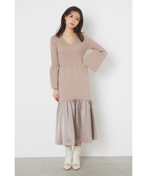 サテンコンビKnitマーメイドOP