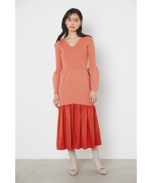 サテンコンビKnitマーメイドOP