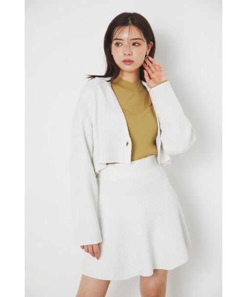 クロップドWテーラードツイードKnit JK