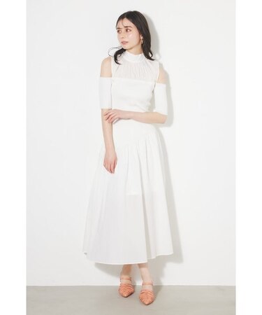 ２WAYネックリボンフレアKnit OP