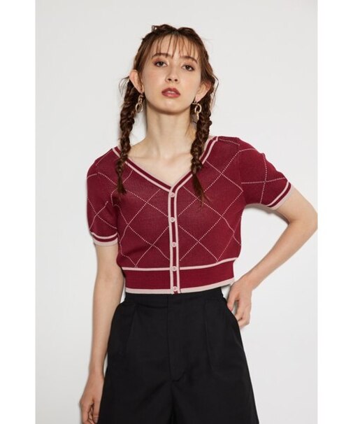 2WAYダイヤラインKnit TOP