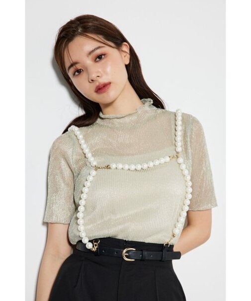 2Wayフェイクパールハーネスベルト