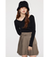 アシンメトリーV／N Knit TOP