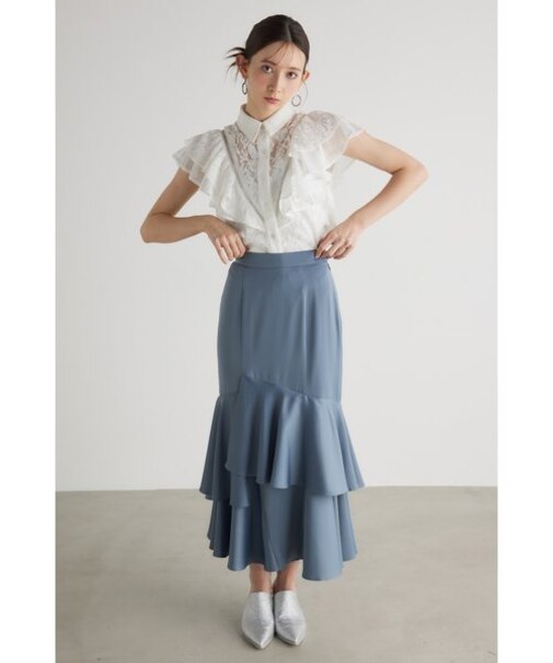 アシンメトリーレイヤードJ/WマーメイドSK