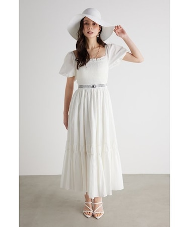 シャーリングベルトラインフレア OP