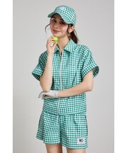 【RIENDA GOLF】ギンガムチェックZIP UPブルゾン