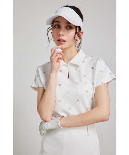 RIENDA GOLF】スリットネックロゴポロシャツ｜リエンダの通販