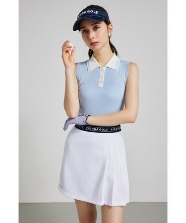 【RIENDA GOLF】ノースリコンパクトニットTOP