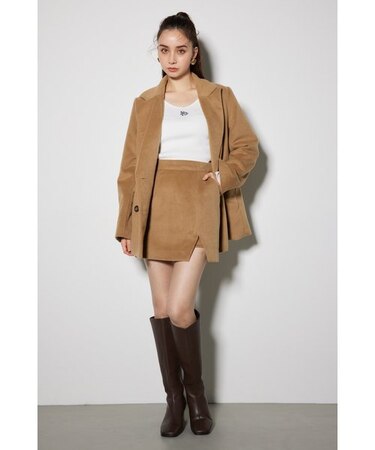 スリットジャストウエストスコショートパンツ