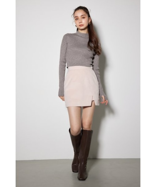 スリットジャストウエストスコショートパンツ