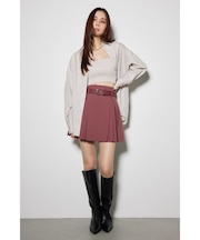 タックプリーツベルト付きスコショートパンツ