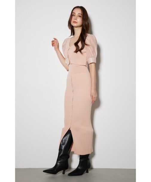 シアースリーヴコンビカーデセットワンピース