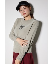 【RIENDA GOLF】バストロゴモールニットトップス