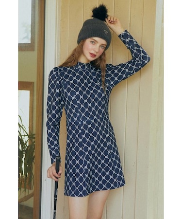 【RIENDA GOLF】バックリボンプリンセスカットワンピース