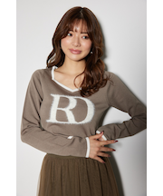 BIG Rロゴロング スリーブ ニット トップス