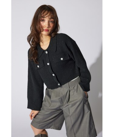 ビジューニットジャケット