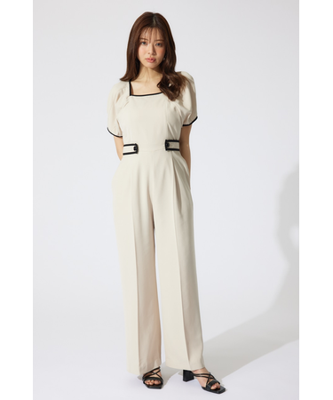 バイカラーロンパース