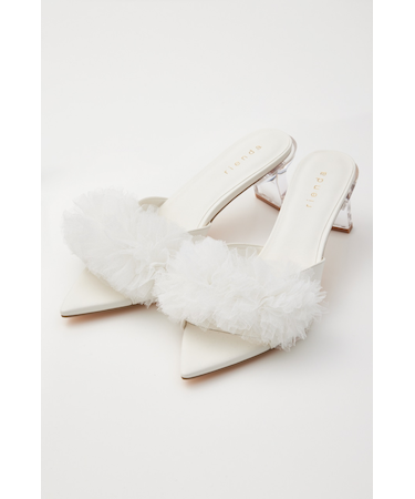 クリアヒールチュールサンダル