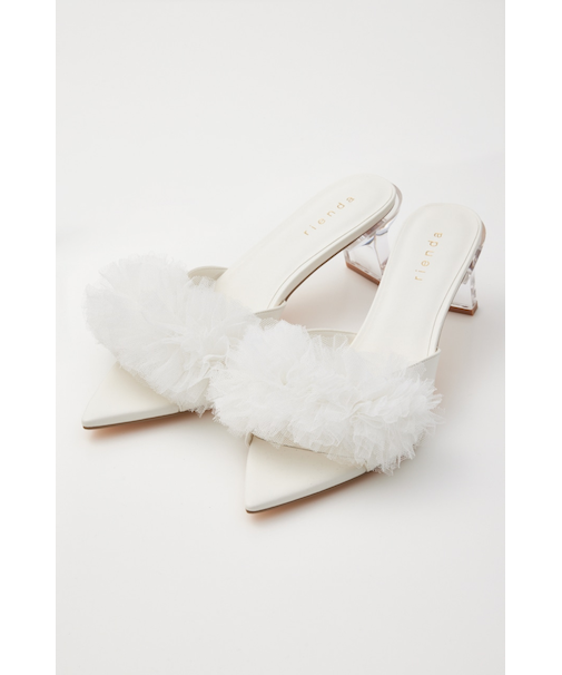 クリアヒールチュールサンダル