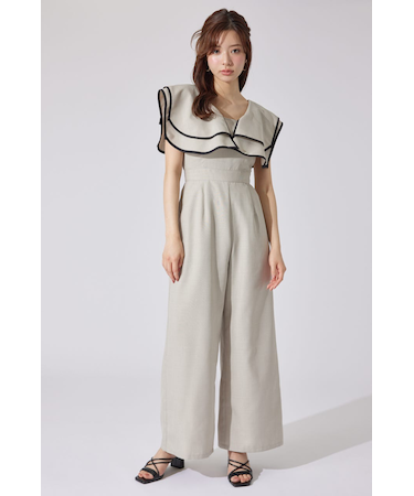 【一部店舗・WEB限定】ショルダーダブルフリルロンパース