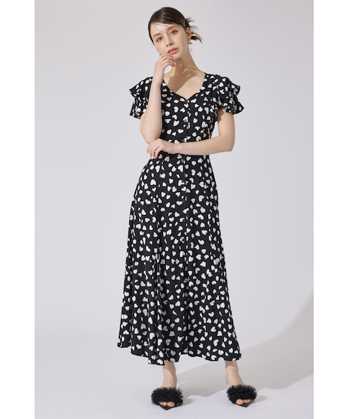 【AKB48 山崎空さん着用】【一部店舗・WEB限定】ダブルフレアスリーブワンピース