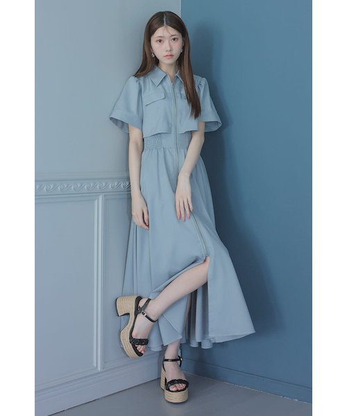 美品★リエンダ　Mサイズ　【AKB48 千葉恵里さん着用】バストフレアワンピース AKB48 千葉恵里さん着用】バストフレアワンピース｜リエンダの