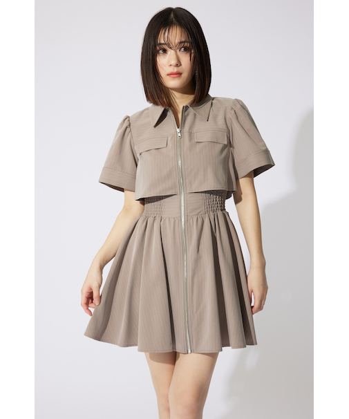 【岡崎紗絵さん着用アイテム】バストフレアミニワンピース