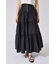 ウエストシャーリングタックデザインフレアスカート