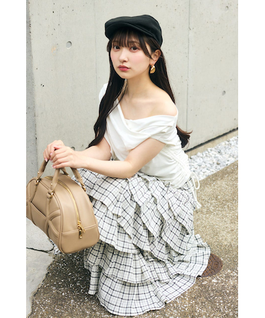 【AKB48 山崎空さん着用】カシュクールサイドドロストトップス