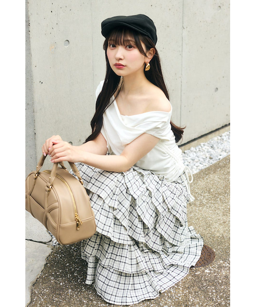 【AKB48 山崎空さん着用】カシュクールサイドドロストトップス