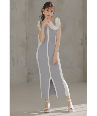 【AKB48 千葉恵里さん着用】バイカラーリボンワンピース