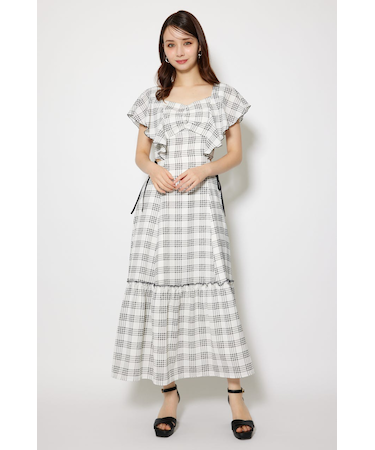 フリルウエストオープンワンピース