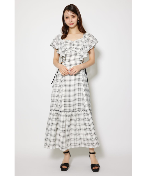 フリルウエストオープンワンピース