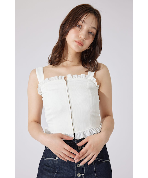 【AKB48 千葉恵里さん着用】2WAYペプラムビスチェトップス