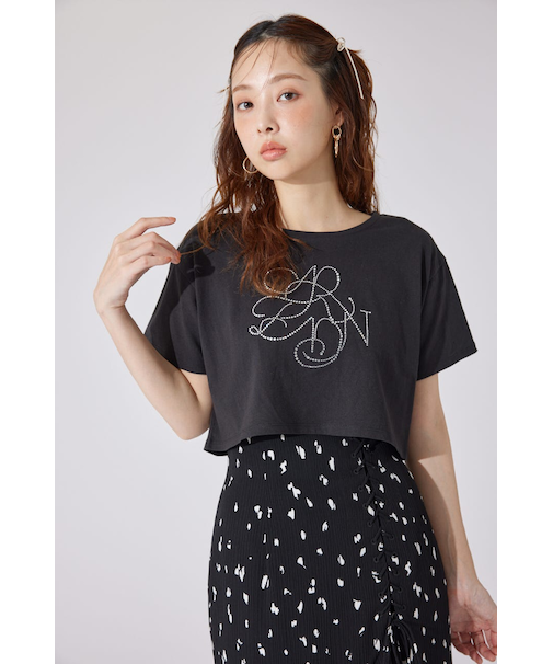 【AKB48 千葉恵里さん着用】ラインストーンロゴTシャツ