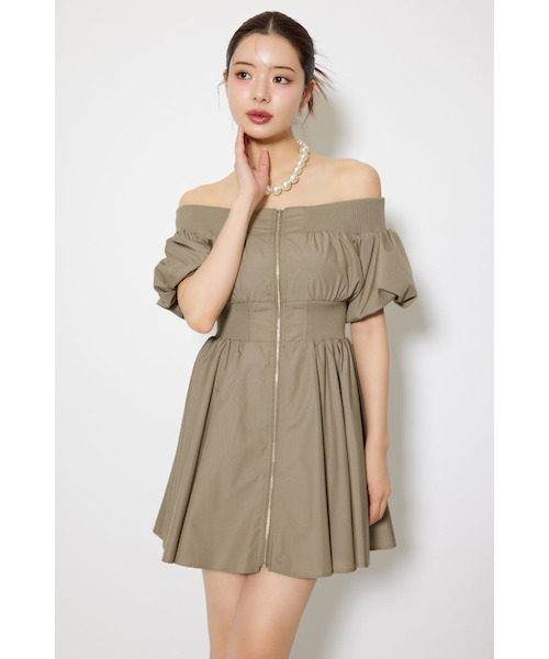 MA-1オフショルミニフレアワンピース｜リエンダの通販｜&mall（アンド