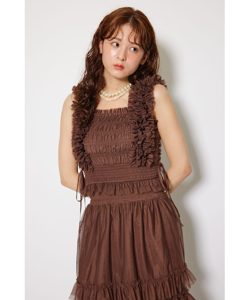 シアーチュールフリルブラウス