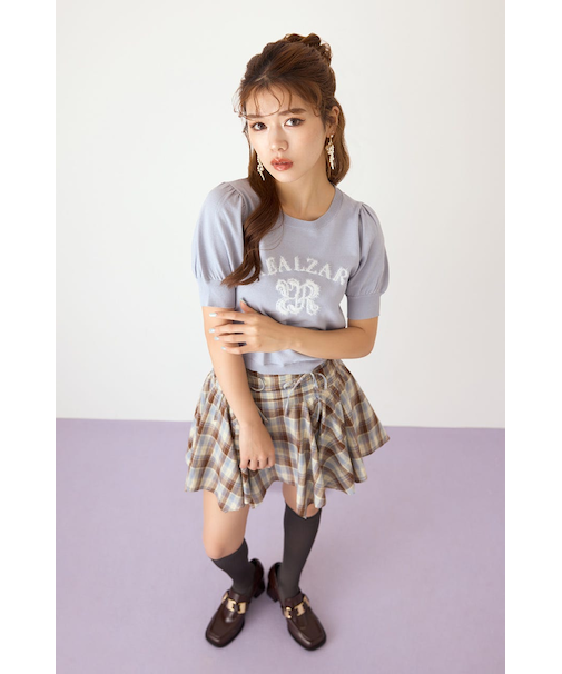 ジャガードロゴニットトップス