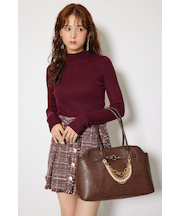 フェイクレザーショルダーバッグ