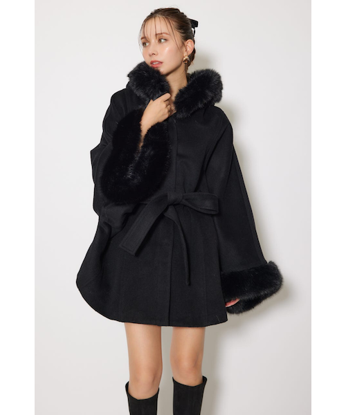 新品・未使用ウールmixフードポンチョコート ウールMIXフードポンチョコート｜リエンダの通販｜&mall（アンドモール