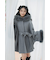 ウールMIXフードポンチョコート