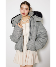 ツイードダウンジャケット