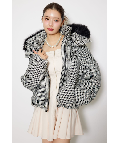 ツイードダウンジャケット