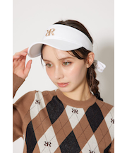 【一部店舗・WEB限定】【RIENDA GOLF】RRロゴリボン付きサンバイザー
